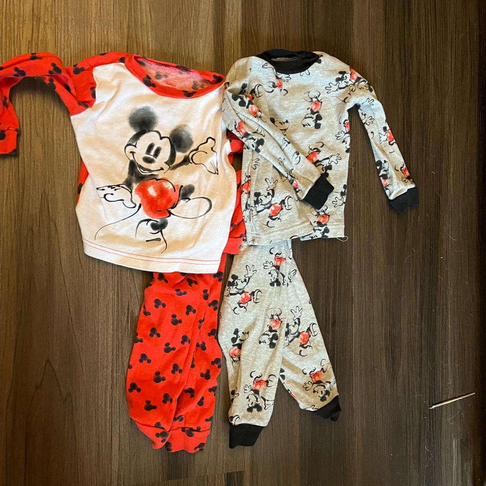 Mickey Mouse pajamas. Only worn a few times